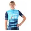 Maillot Manches Courtes Femme Trek By Santini Team Trek-Segafredo Replica Bleu